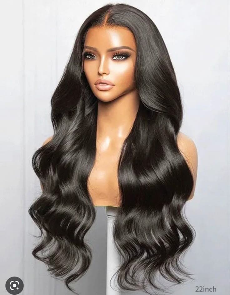 26 Black 13x4 Front Body Wave Synthetic Hair Wig